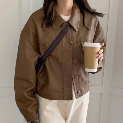 Veste oversize en similicuir pour femme - Selvaggia