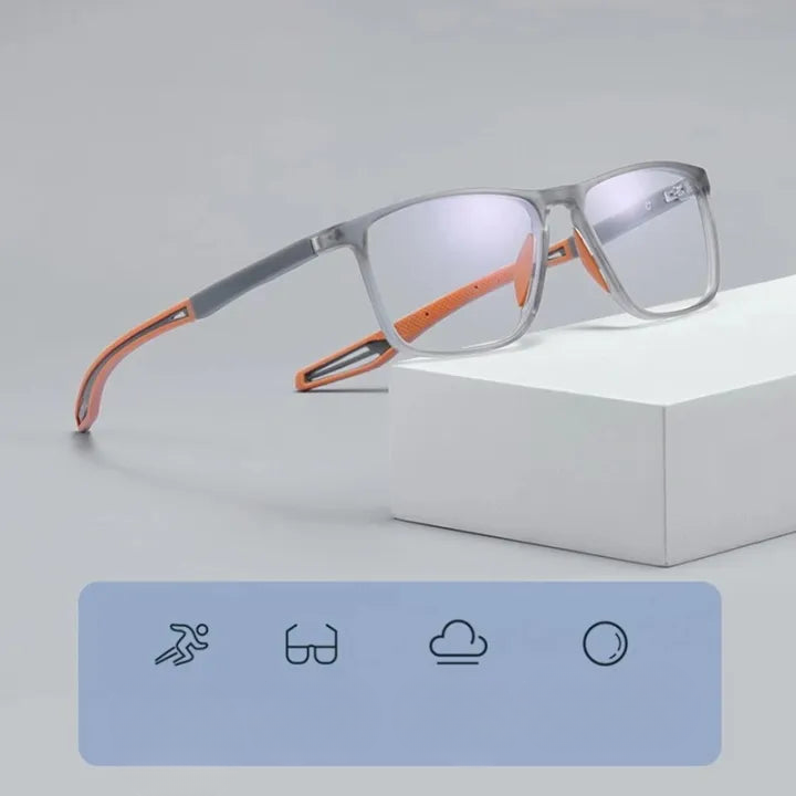 Ultra-Lightweight Titanium Glasses – Blue Light Blocking, Flexible Design for Sports and Daily Wear