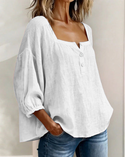 Women's Casual Square Neck Blouse | Relaxed Fit