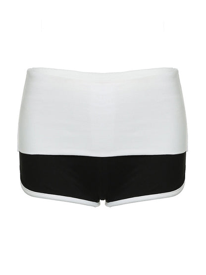 Sporty Contrast Low Rise Shorts