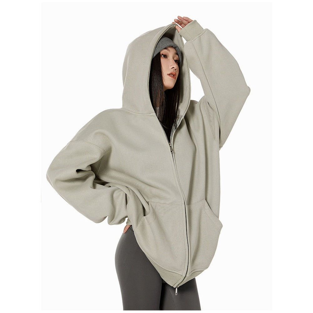 Oversized Zip Up Hoodie for Women - Dalila