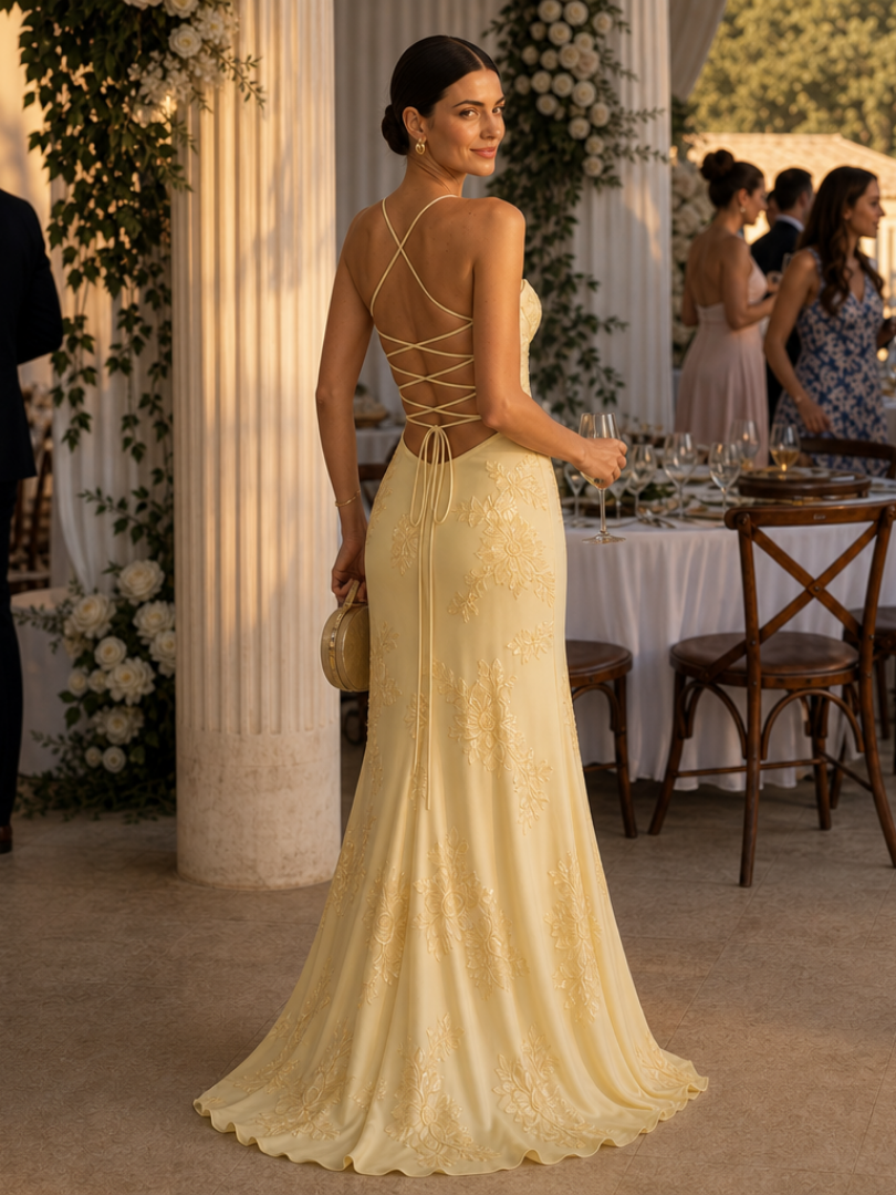 Women's Spaghetti Strap Corset Dress | Maxi