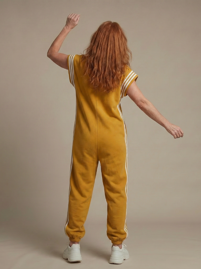 Women's Relaxed Fit Zip-Up Track Jumpsuit | Sleeveless