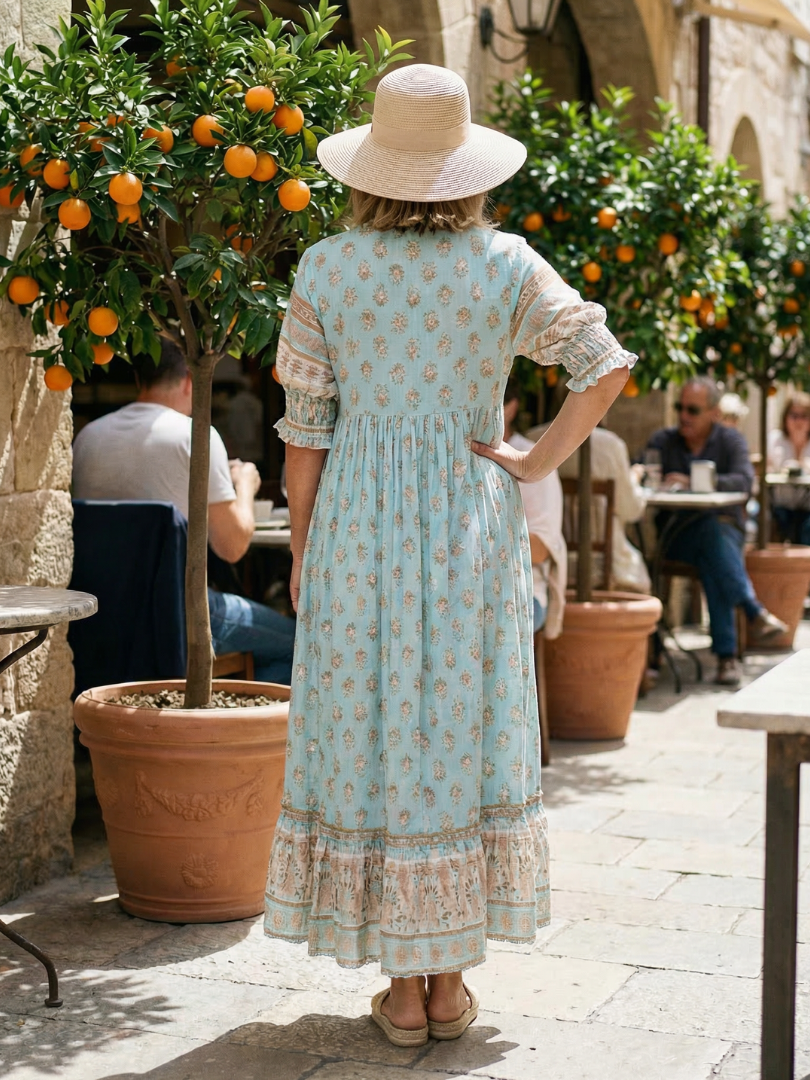 Women's Boho Summer Maxi Dress | V-Neck
