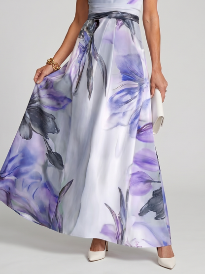 Women's Floral Print Wedding Guest Dress | Maxi