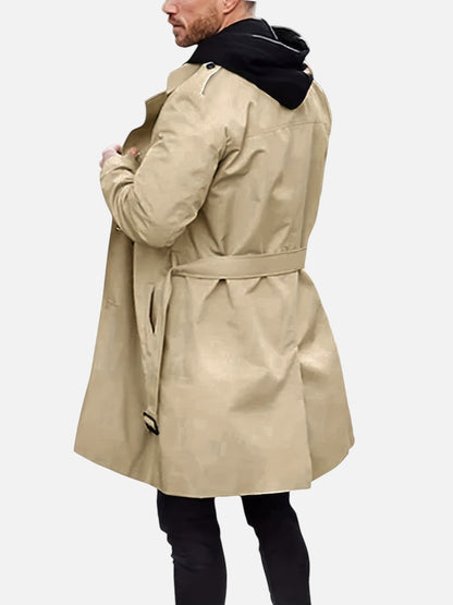 Men's Classic Double-Breasted Trench Coat | Mid-Length