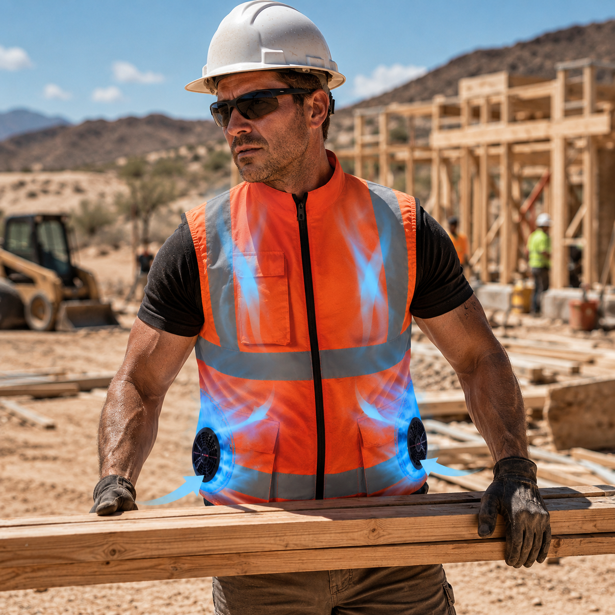 Rechargeable Fan Cooling Vest for Outdoor Work, Construction, and Travel