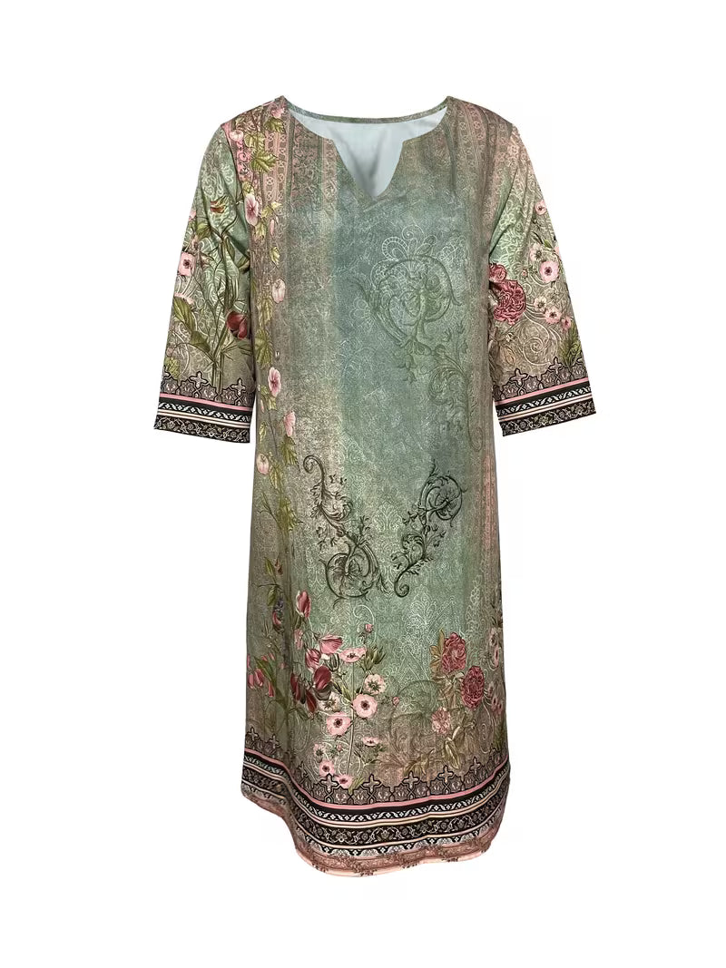 Women's Vintage V-Neck Dress | Mini