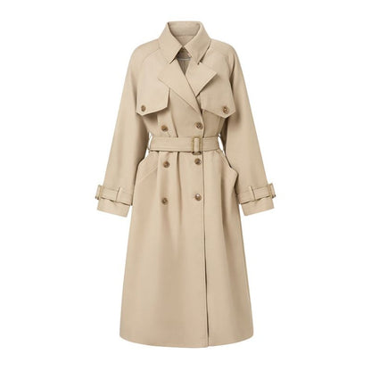Double Breasted Trench Coat with Belt for Women - Iride