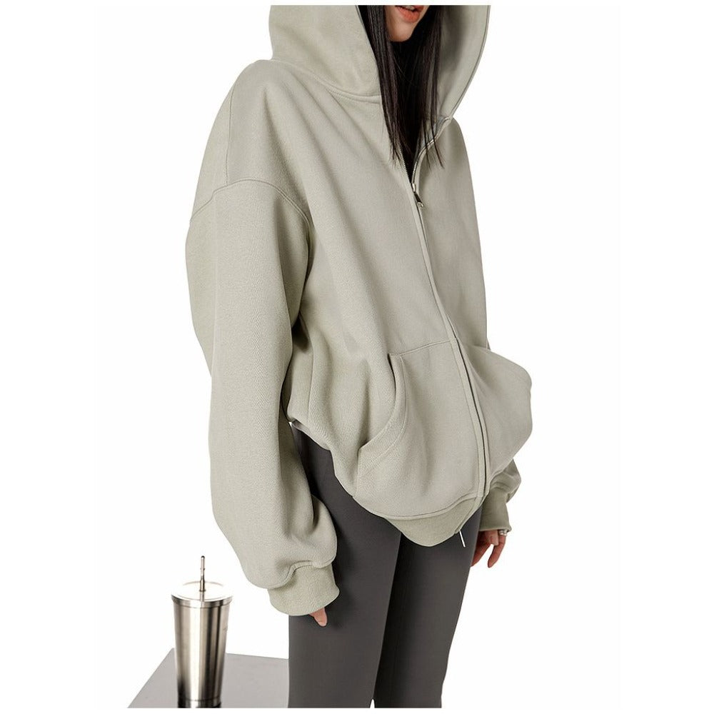 Oversized Zip Up Hoodie for Women - Dalila