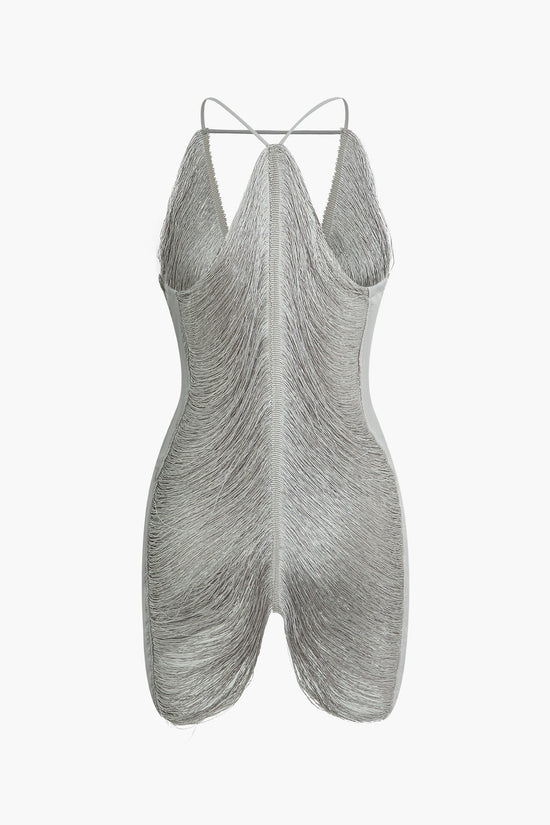 Frill Square Neck Mini Cami Dress