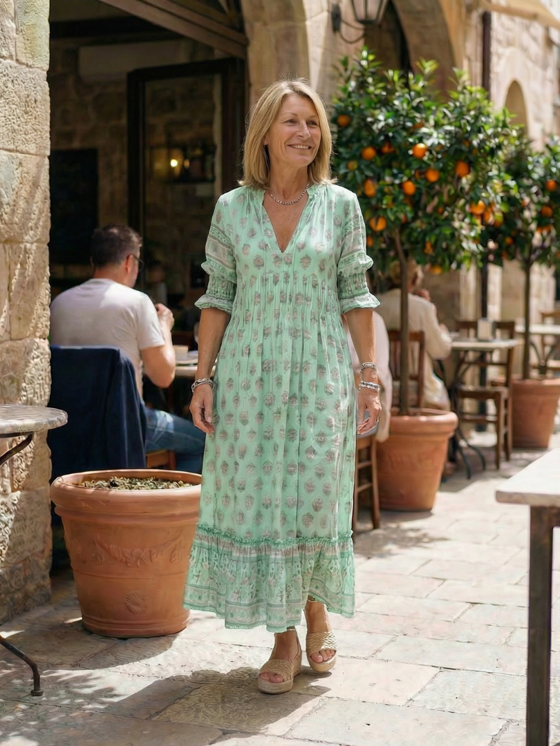 Women's Boho Summer Maxi Dress | V-Neck