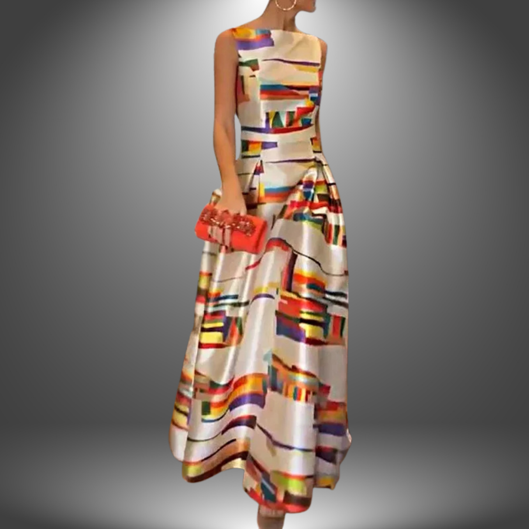 Women's Printed Maxi Dress | Sleeveless
