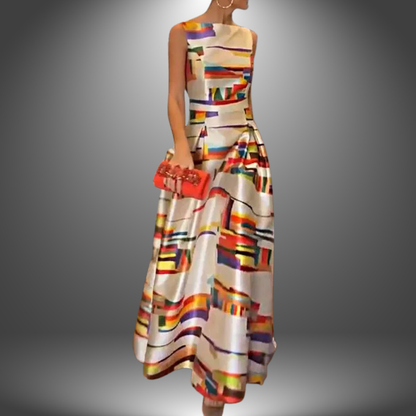 Women's Printed Maxi Dress | Sleeveless