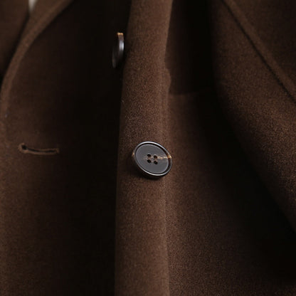 Dubbelrijs wolmix jas voor dames - Daria