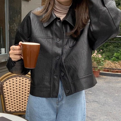 Veste oversize en similicuir pour femme - Selvaggia