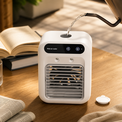 Portable Desktop Air Conditioner Cooling Humidifier Fan