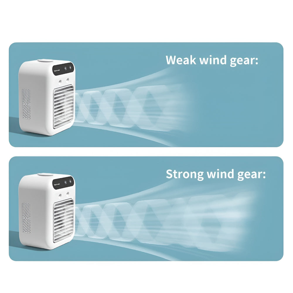 Portable Desktop Air Conditioner Cooling Humidifier Fan