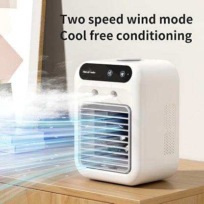 Portable Desktop Air Conditioner Cooling Humidifier Fan
