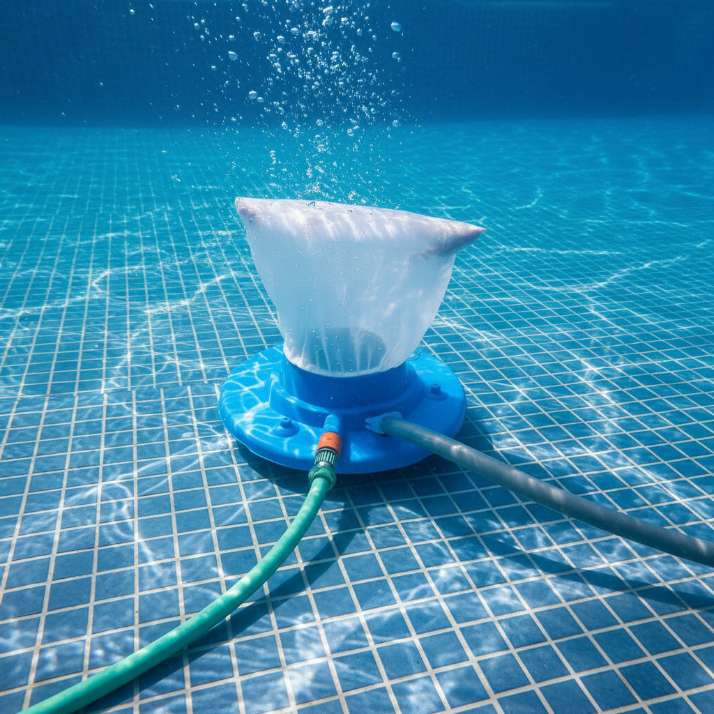 Chemical-Free Pool Cleaner with Powerful Suction for Leaves and Dirt
