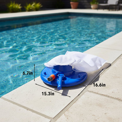 Chemical-Free Pool Cleaner with Powerful Suction for Leaves and Dirt