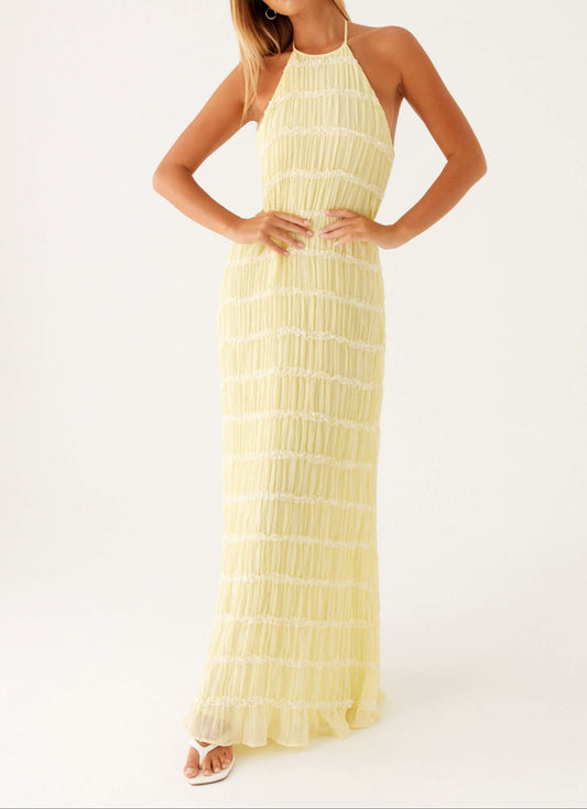 Robe longue Ortensia - Jaune