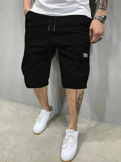 Men's Casual Cargo Shorts with Drawstring Waist | Knee Length