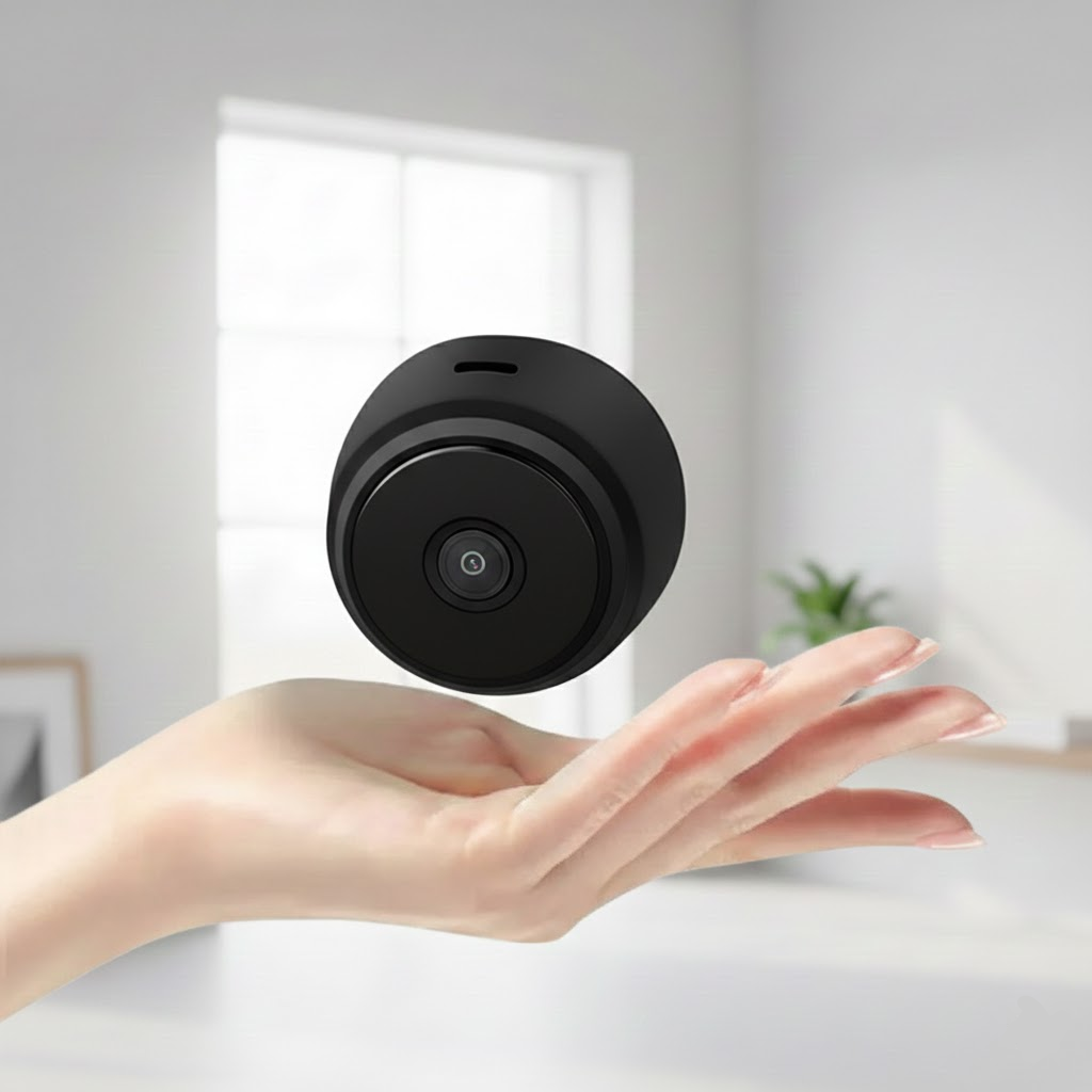 Compact Wi-Fi Security Camera with Night Vision