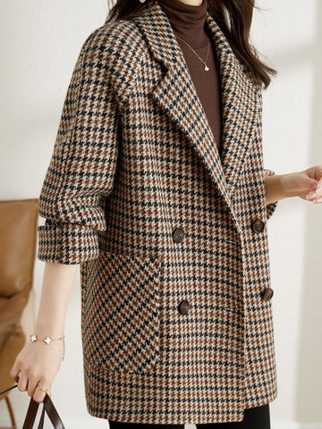 Women's Checkered Jacket | Button Style
