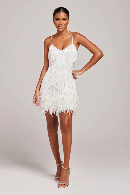 Women's Christmas Party Feather Dress | Mini