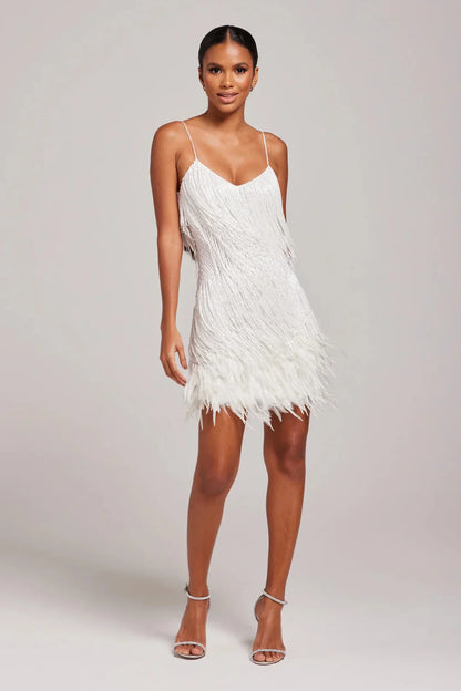 Women's Christmas Party Feather Dress | Mini