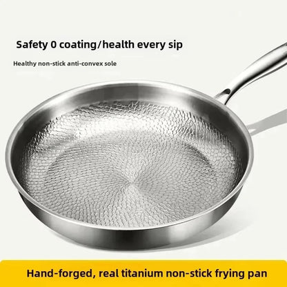 Hammered Titanium Non-Stick Frying Pan for Induction Cooktops and Everyday Cooking