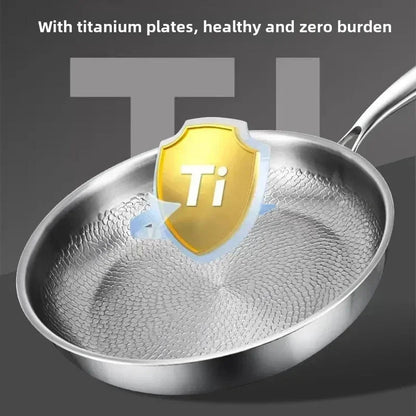 Hammered Titanium Non-Stick Frying Pan for Induction Cooktops and Everyday Cooking