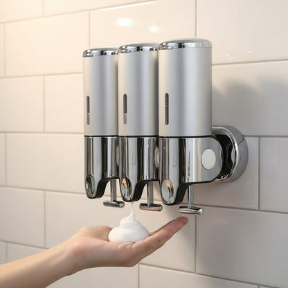 Premium Wall-Mounted Soap Dispenser with Elegant Stainless Steel Design