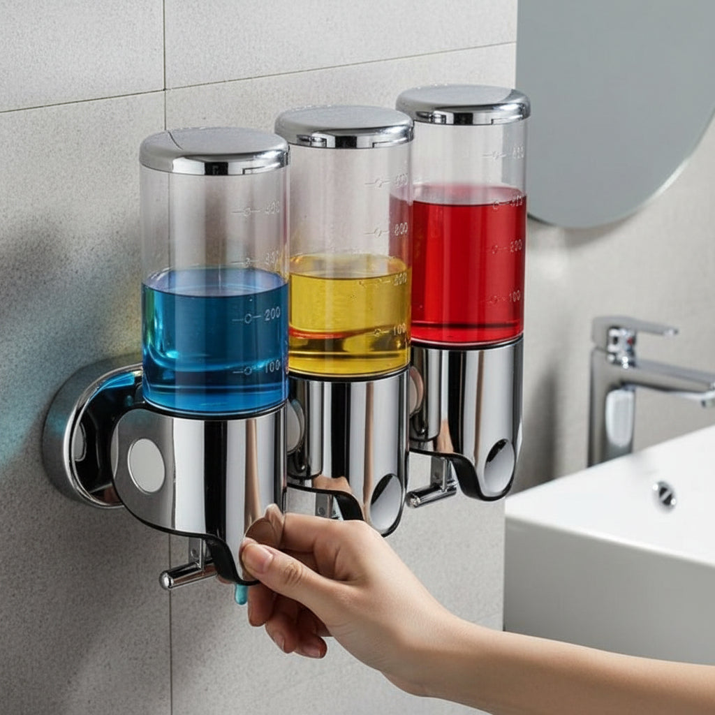 Premium Wall-Mounted Soap Dispenser with Elegant Stainless Steel Design