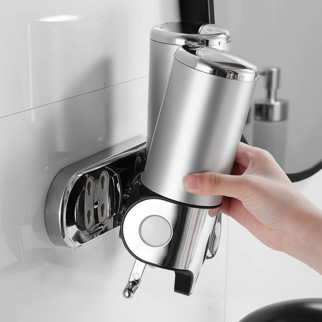 Premium Wall-Mounted Soap Dispenser with Elegant Stainless Steel Design
