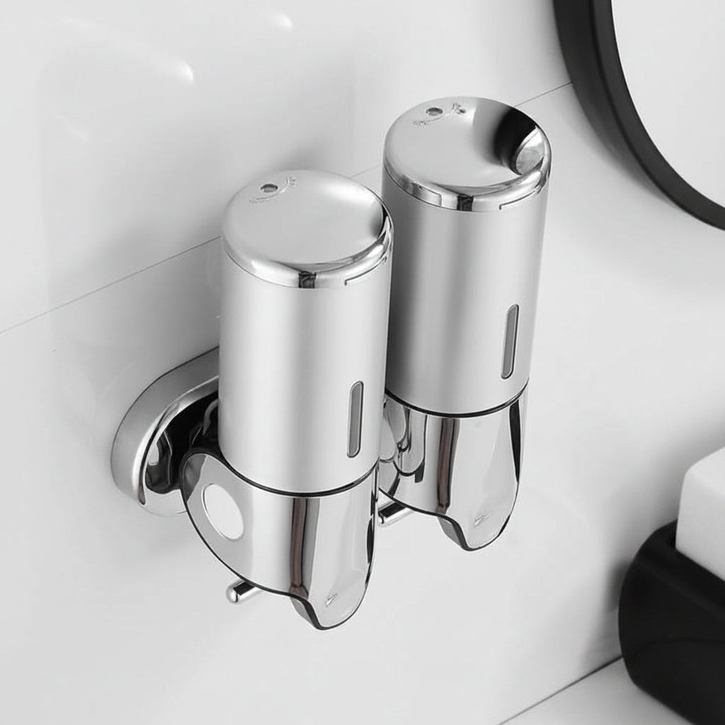 Premium Wall-Mounted Soap Dispenser with Elegant Stainless Steel Design