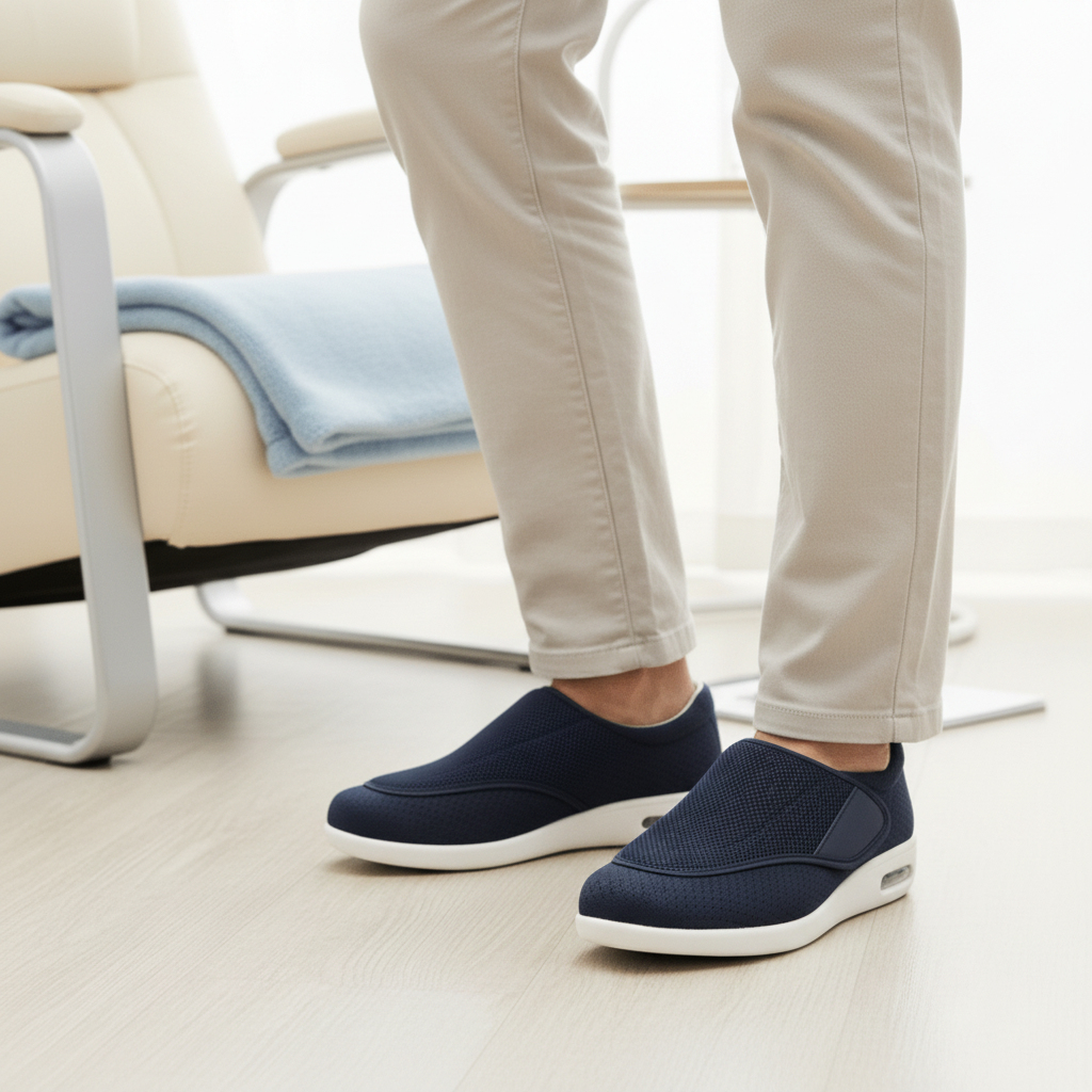 Diabetic Shoes with Memory Foam and Zero-Drop Design