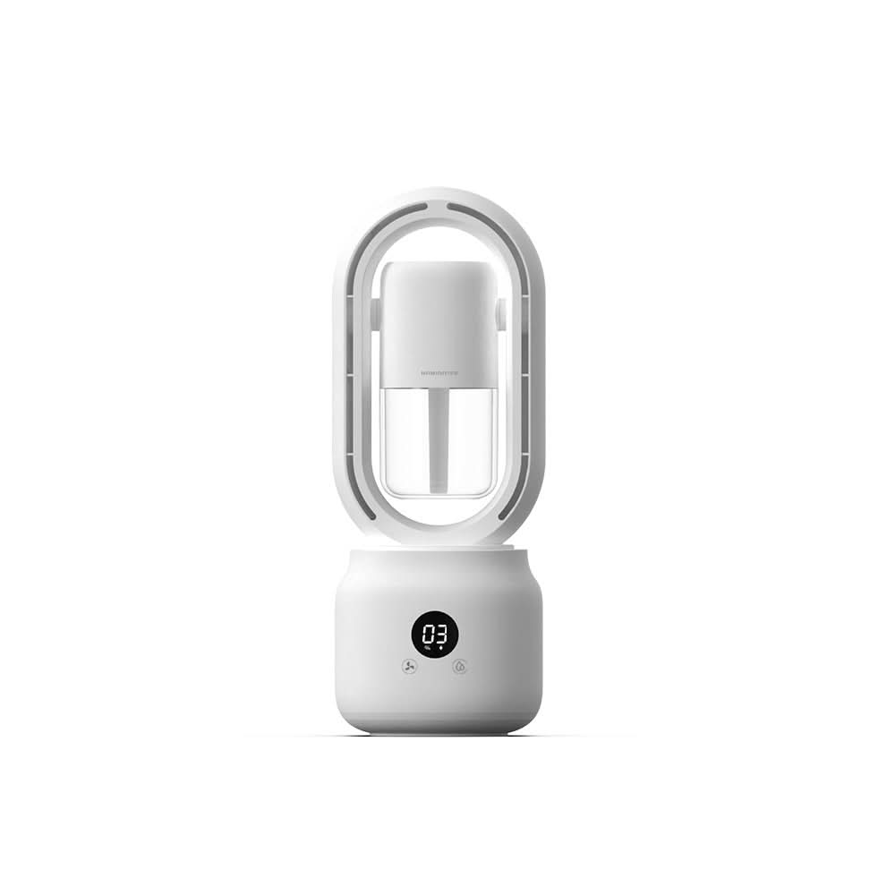 Portable Bladeless Fan with Humidifier and Night Light