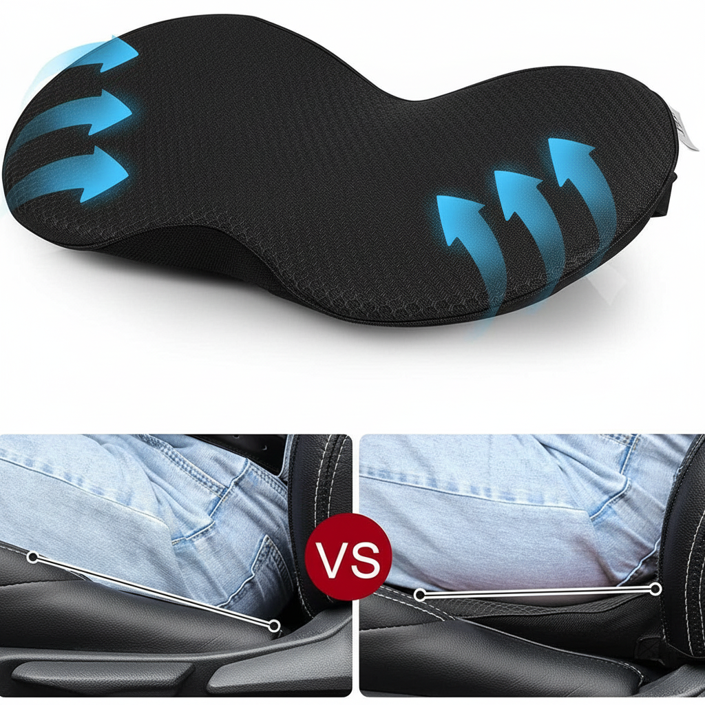 Comfort Boost Cushion for Car Seat Height Adjustment for Shorter Drivers