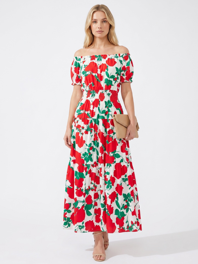 Women’s Off-Shoulder Floral Dress | Maxi