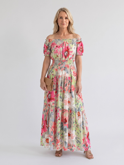 Women’s Off-Shoulder Floral Dress | Maxi