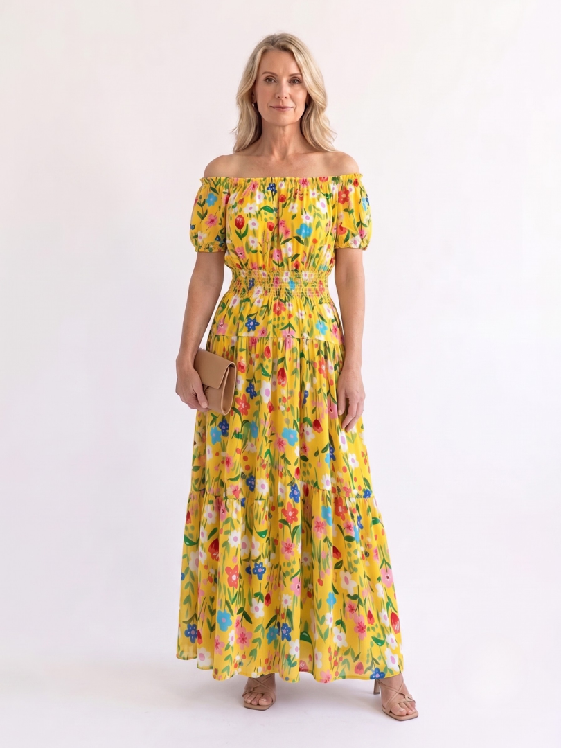 Women’s Off-Shoulder Floral Dress | Maxi