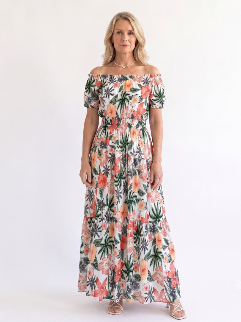 Women’s Off-Shoulder Floral Dress | Maxi