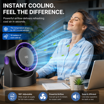 Compact Wireless USB Fan for Home, Office, Bedroom, and Dorm Cooling