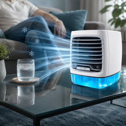 Compact Mini Evaporative Cooler with 4 Speed Options and 8-Hour Runtime