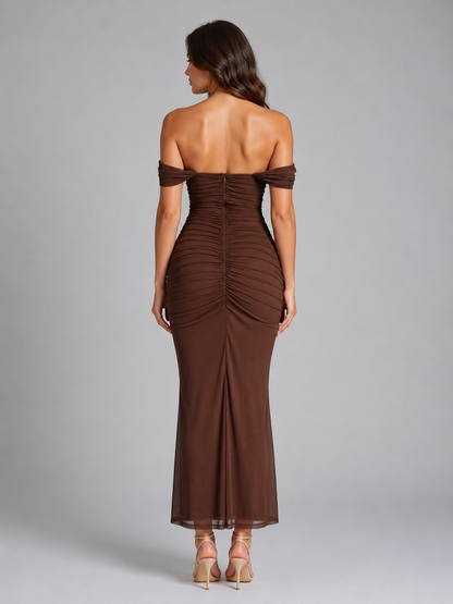 Women's Off-Shoulder Mermaid Style Evening Gown | Maxi