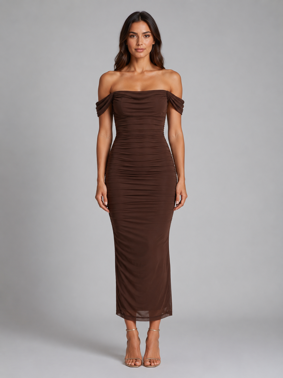 Women's Off-Shoulder Mermaid Style Evening Gown | Maxi
