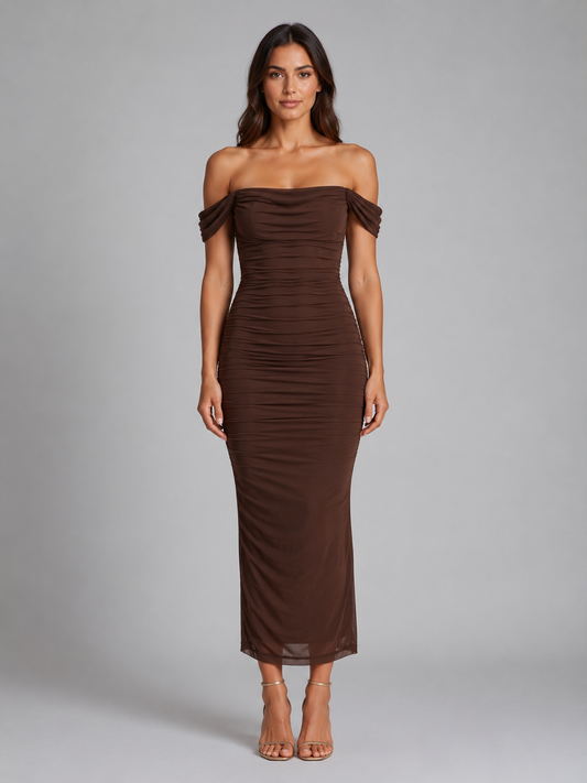 Women's Off-Shoulder Mermaid Style Evening Gown | Maxi