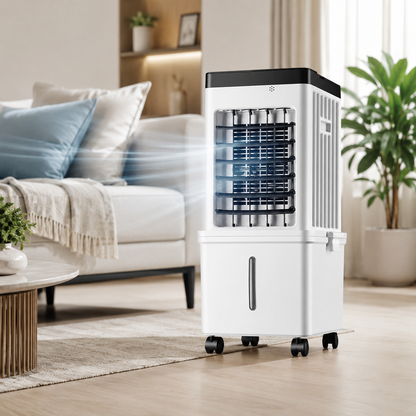 Portable Evaporative Cooling Fan with 12-Hour Timer